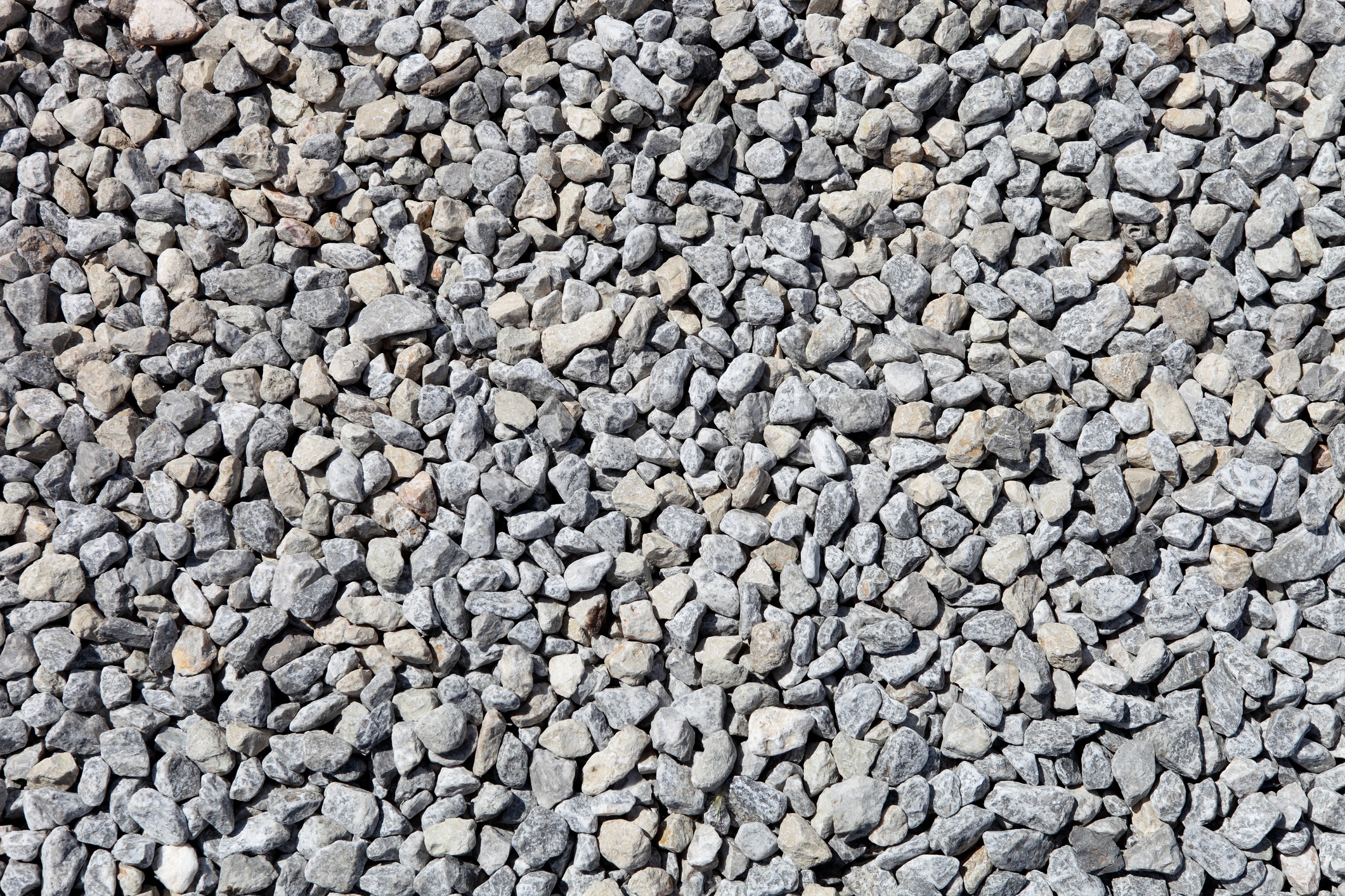Clear stone gravel.